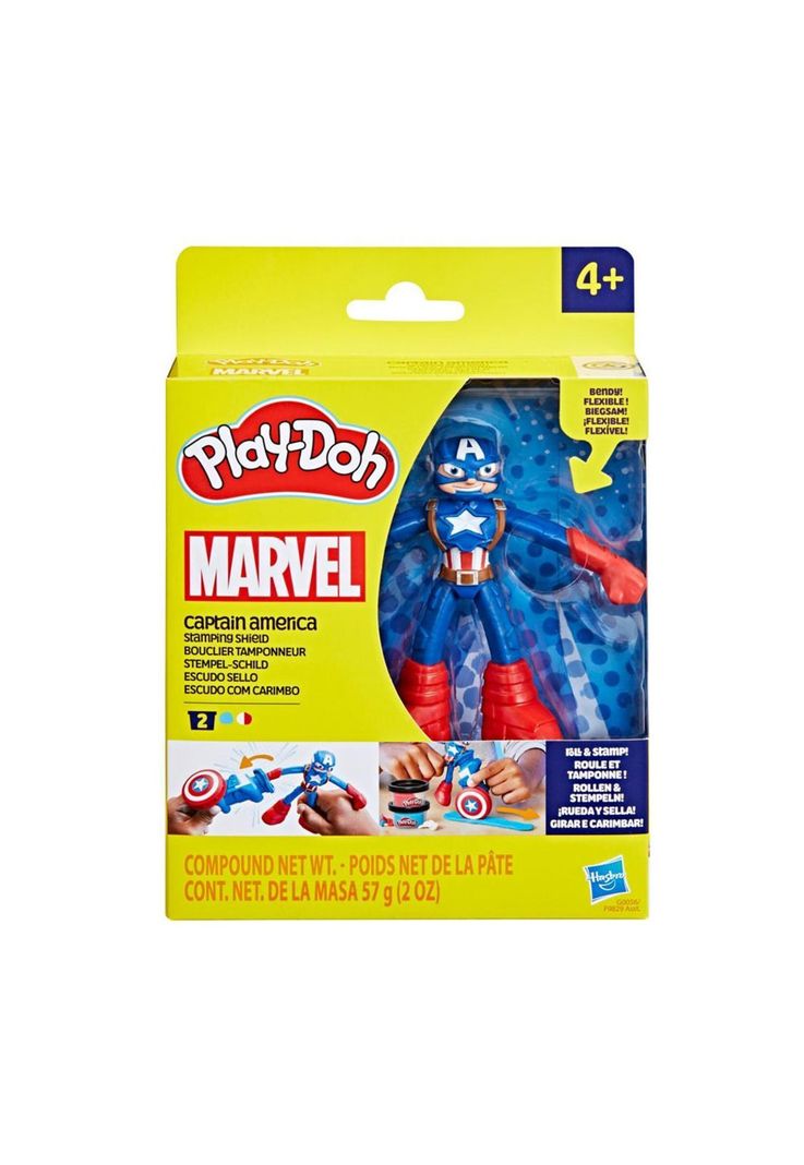 New Play-Doh Capitán América Escudo Sello - Hasbro-6