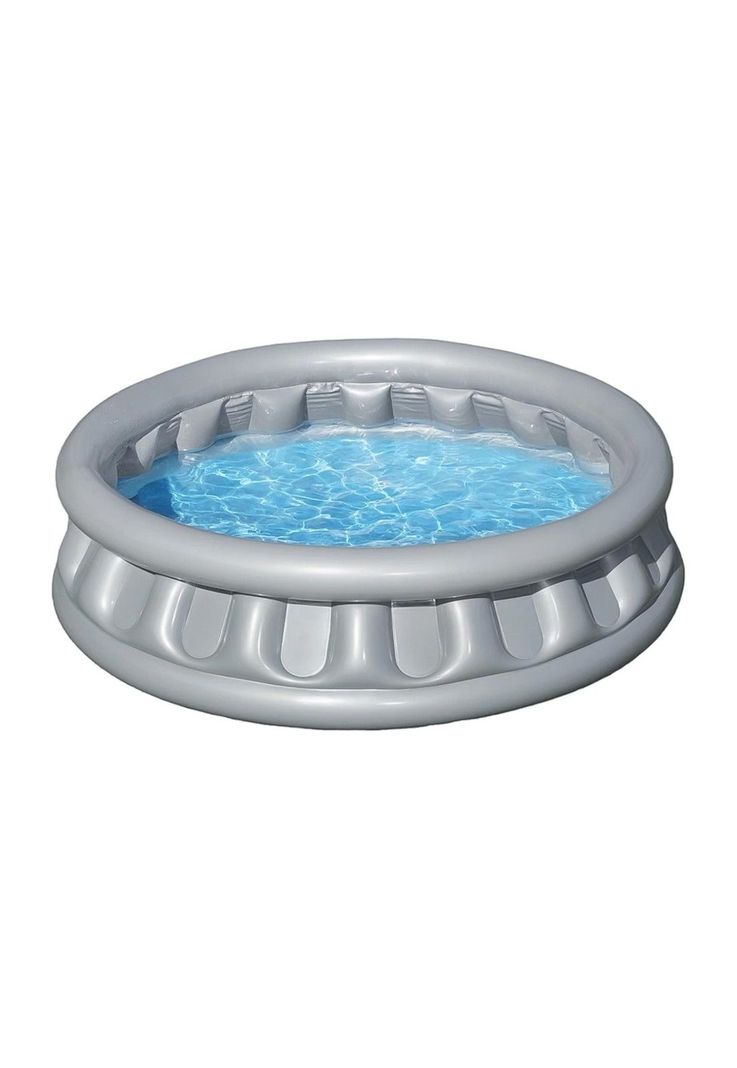 Piscina Bestway Inflable Redonda para Niños 157x41cm Gris-0