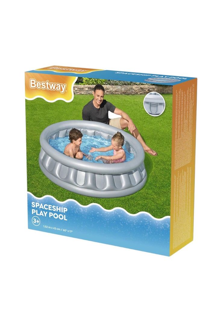 Piscina Bestway Inflable Redonda para Niños 157x41cm Gris-9