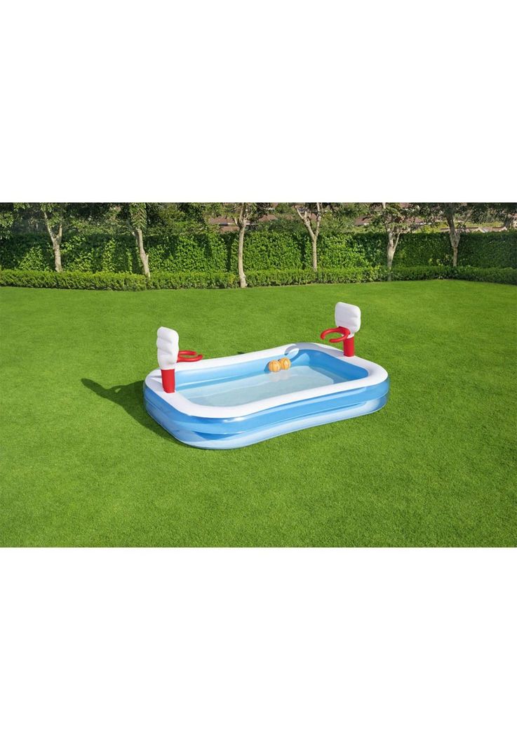 Piscina Bestway Inflable Basketball con Pelota 251x168x102cm-4
