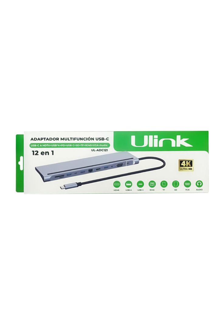 Ulink HUB Adaptador Multipuerto USB C 12 en 1-4