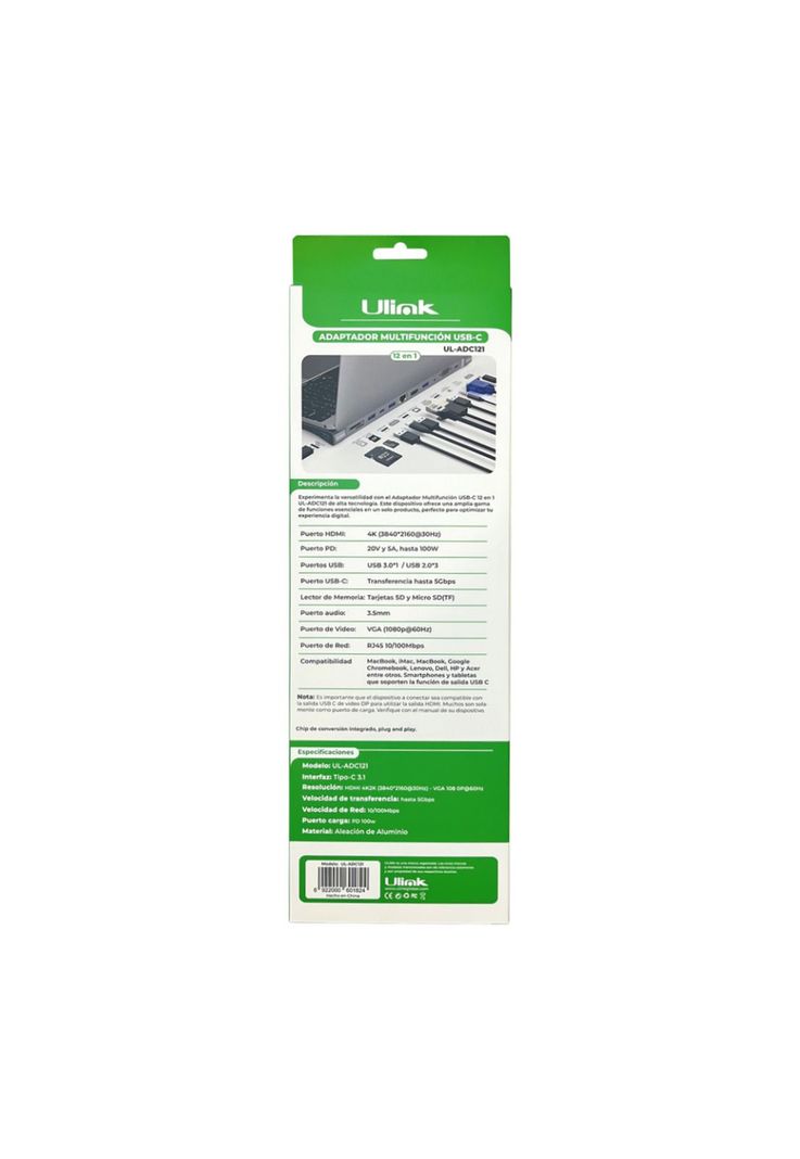 Ulink HUB Adaptador Multipuerto USB C 12 en 1-5
