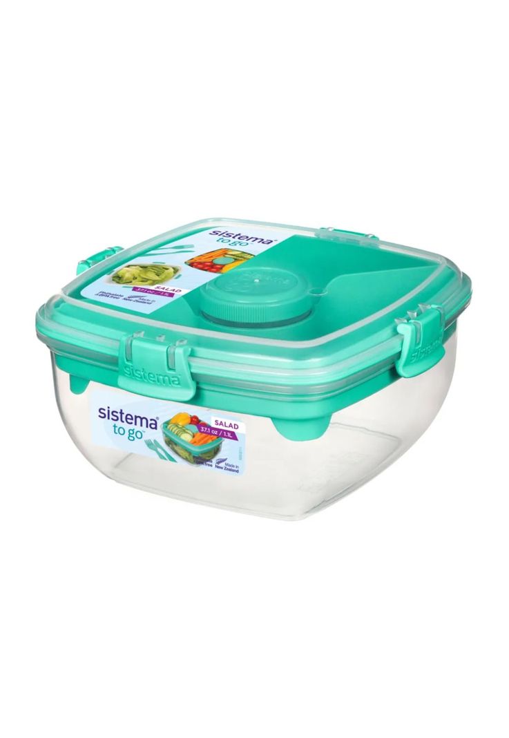 Sistema To Go Contenedor Hermético Ensalada 1.1L Verde-0