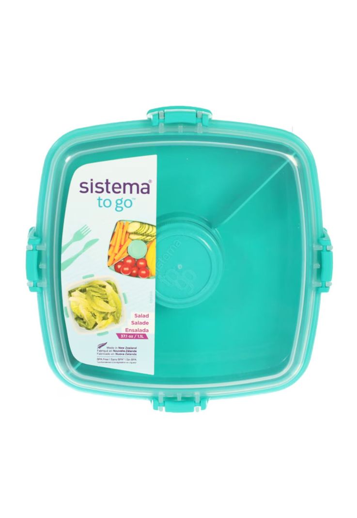 Sistema To Go Contenedor Hermético Ensalada 1.1L Verde-2