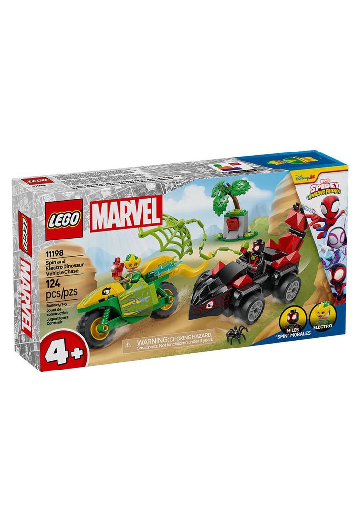 LEGO Spiderman Spin y Electro: Duelo de Vehículos Dinosaurio - 11198-9