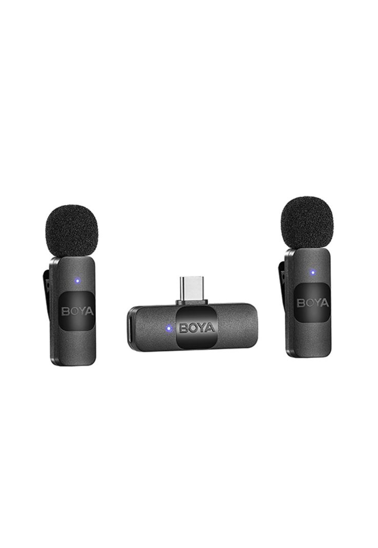 Boya BY-V20 Micrófono Inalámbrico Doble Ultra Compacto y Portable 2.4GHz Conector USB-C-1