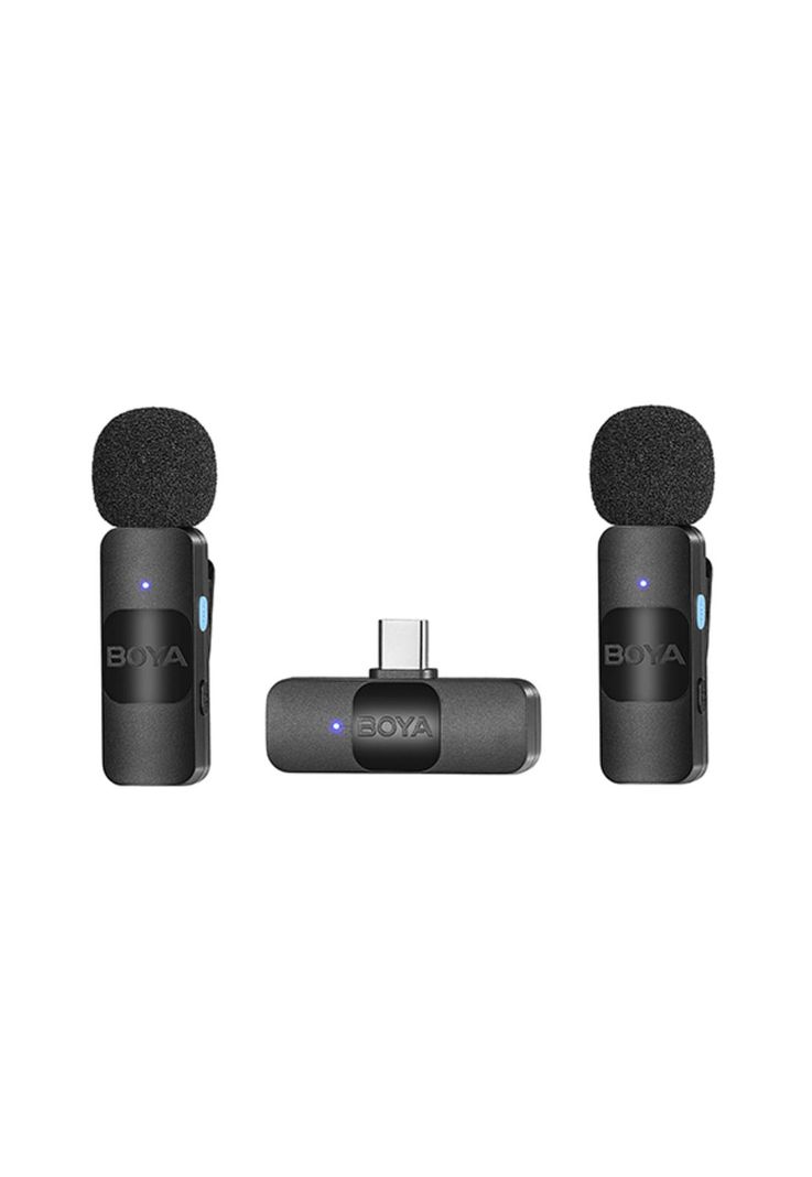 Boya BY-V20 Micrófono Inalámbrico Doble Ultra Compacto y Portable 2.4GHz Conector USB-C-2