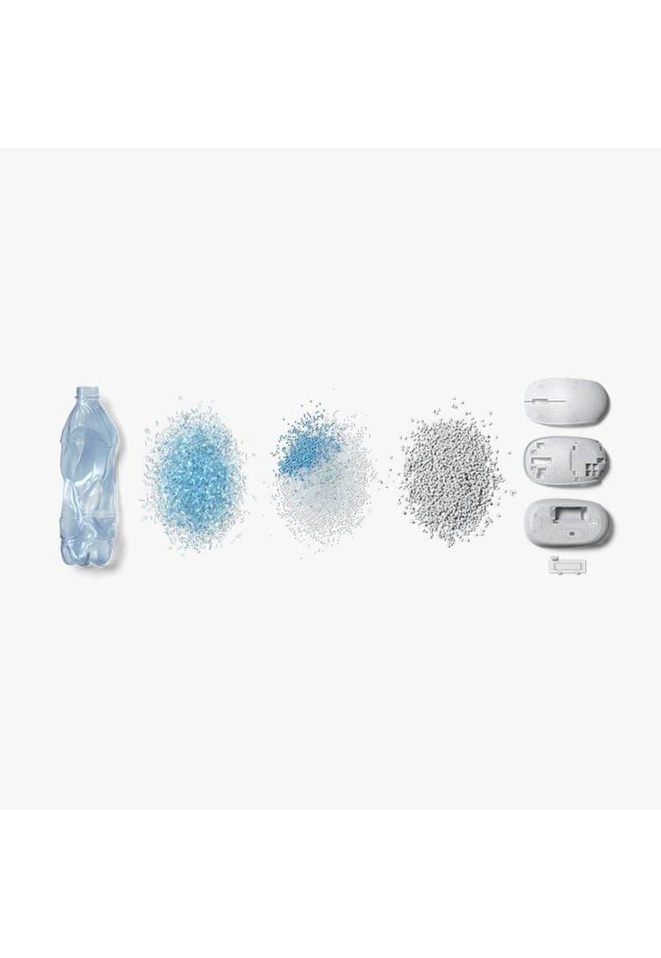 Microsoft Ocean Plastic Mouse Inalámbrico Bluetooth Plástico Reciclado 4 Botones - Blanco-3
