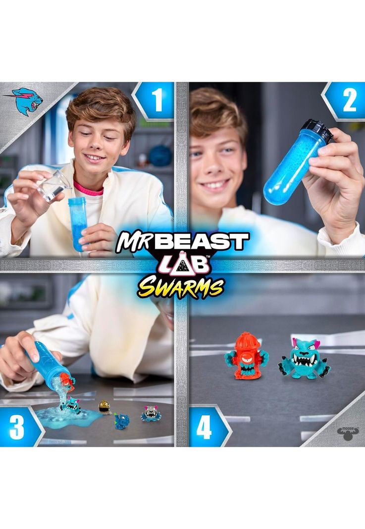 MrBeast Lab Swarms Tubo Ensayo 12 Micro Bestias S2 Atomic