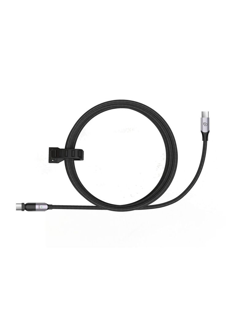 Cable USB-C a USB-C 60W giratorio de 2Mt Rugged Dusted Negro-0