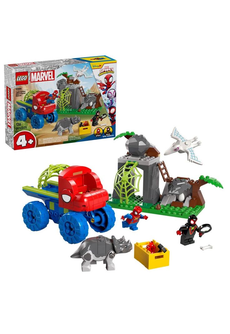 LEGO Spiderman Todoterreno Dinosaurio y Equipo Spidey al Rescate - 11199-0