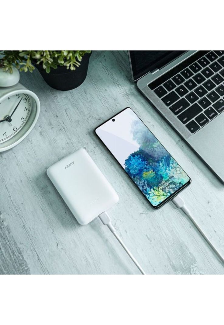 AUKEY Cable Trenzado Nylone USB 2.0 a USB-C 0,9m Blanco CB-CD30-W-2