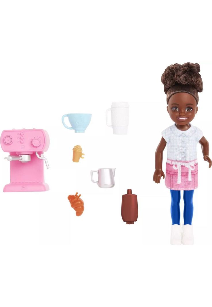 Barbie Chelsea Aprendiendo Profesiones Barista Mattel-1