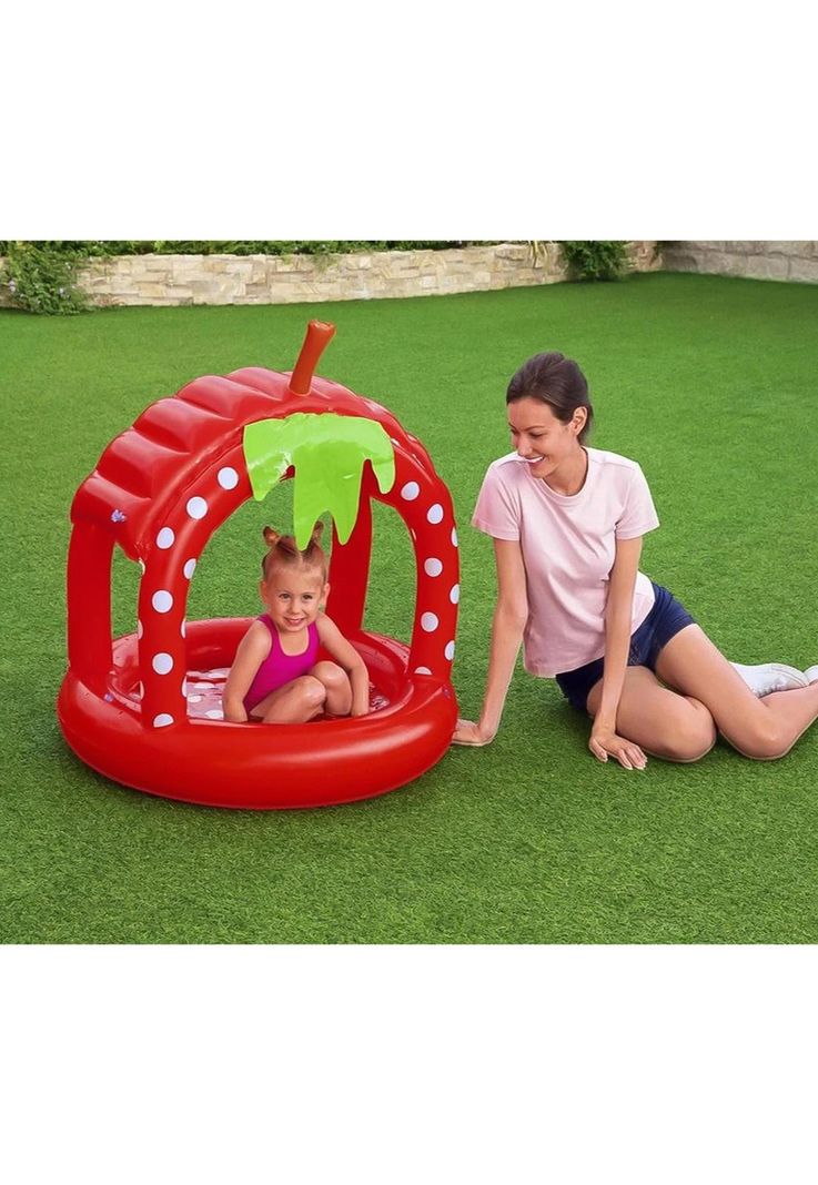 Piscina Bestway Inflable Frutilla con Techo para Bebés 91x91cm-5