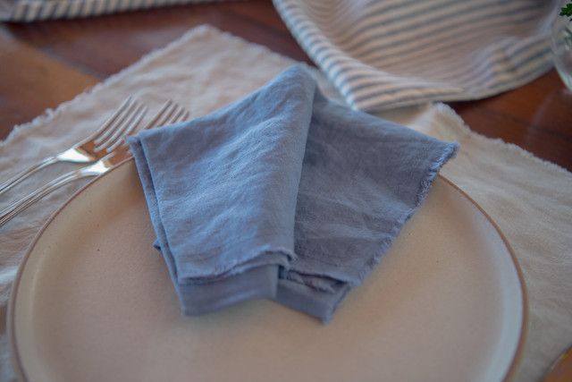 Servilletas rusticos de lino azul marino 45x45-1