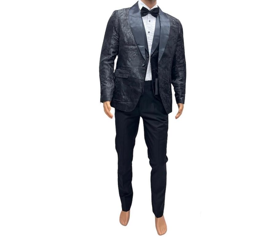 Trajes de hombres con patrón floral esmoquin de boda para  novios,cantantes-0