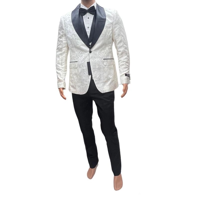 Trajes de hombres con patrón floral esmoquin de boda para  novios,cantantes-1