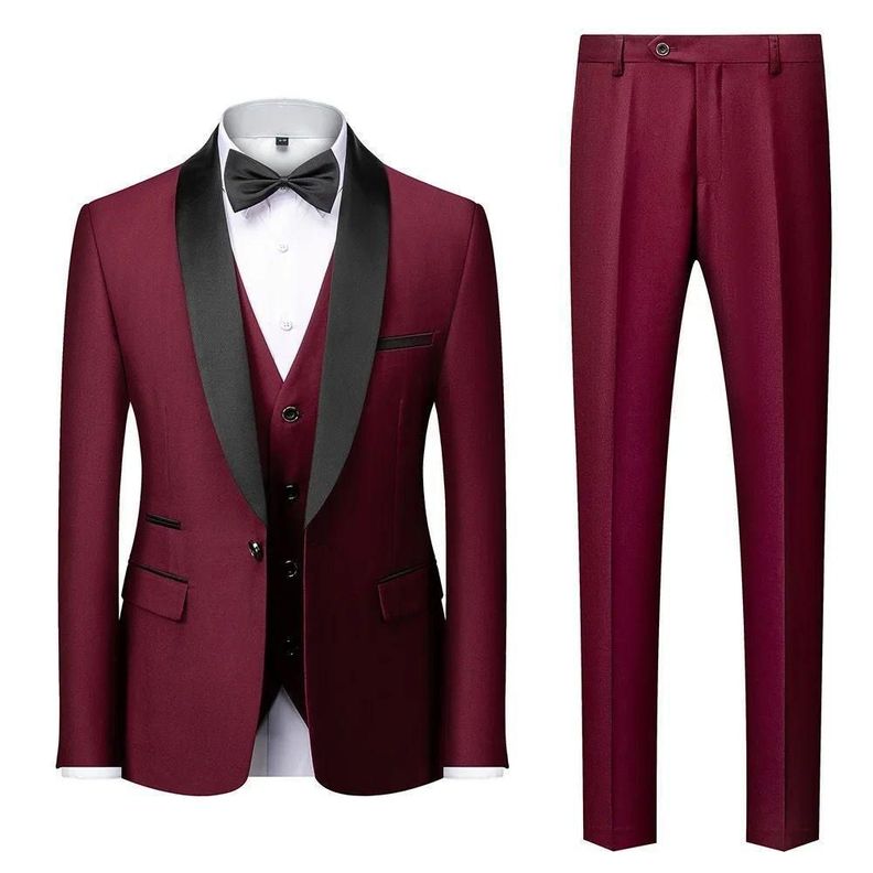 Terno de boda  de tres piezas para hombre-1