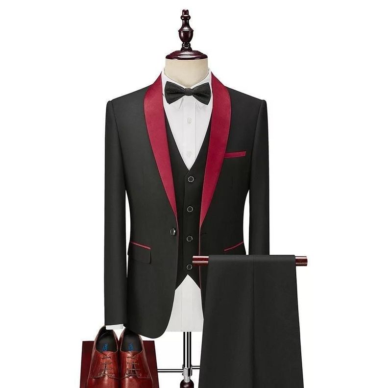 Terno de boda  de tres piezas para hombre-2