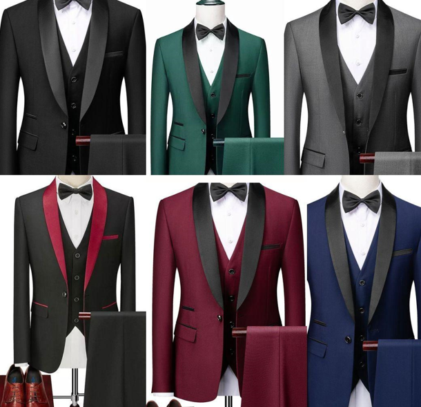 Terno de boda  de tres piezas para hombre-5