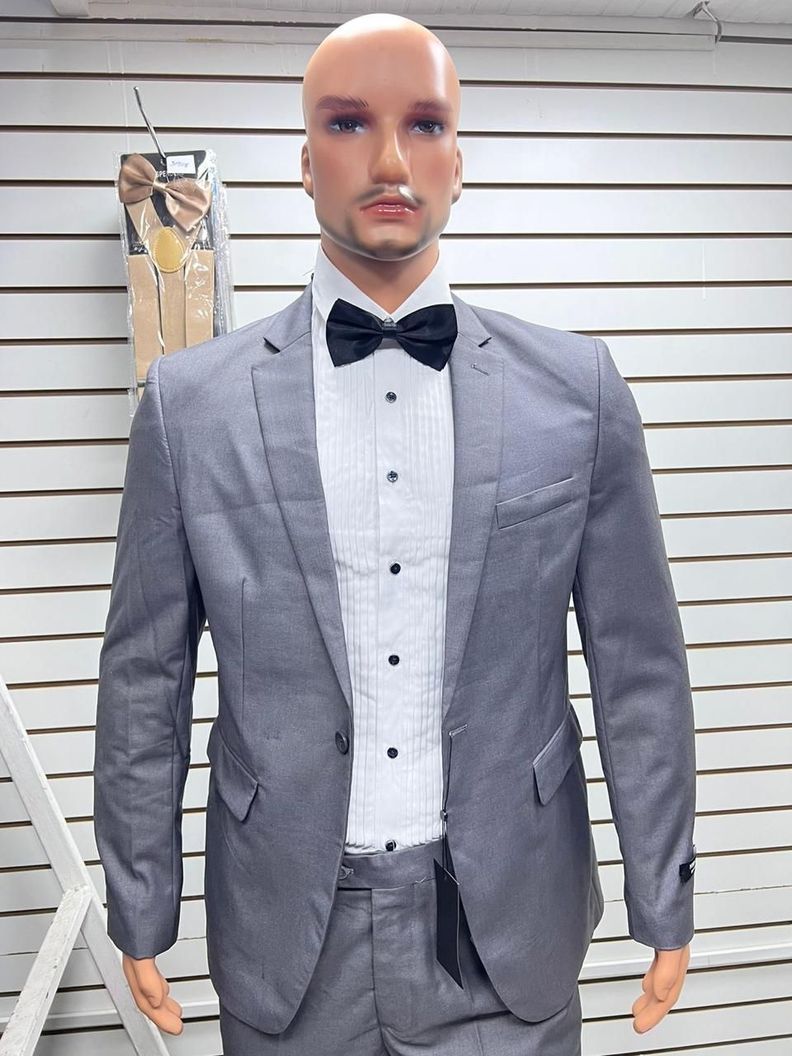 Traje Conjunto versátil gris muy atractivo-2