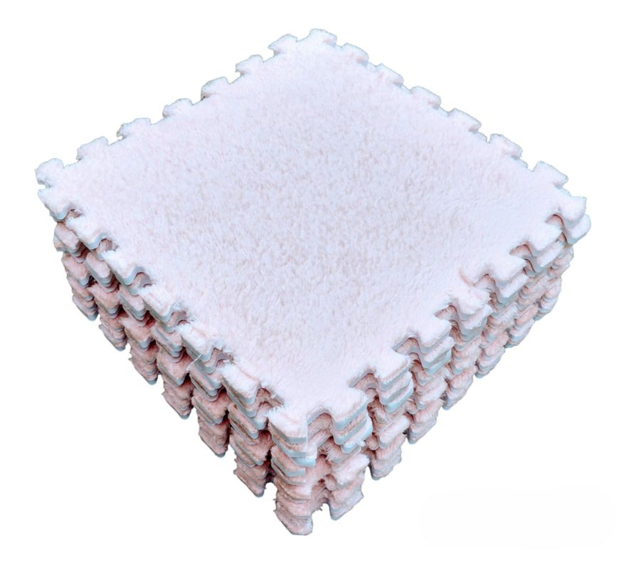 Pack Alfombra con Goma Eva Rompecabezas Didactica - Blanco-2