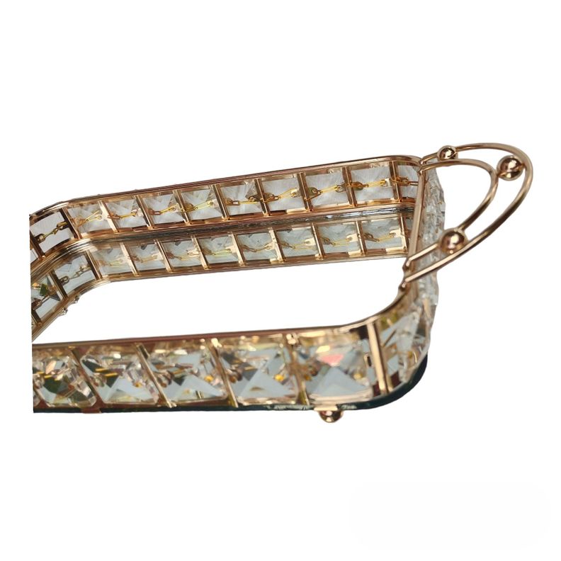 Elegante Pack de Bandeja Rectangular Deco Candy Bar - Metal con Vidrio-2