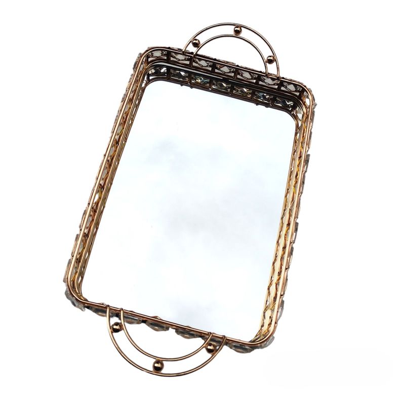 Elegante Pack de Bandeja Rectangular Deco Candy Bar - Metal con Vidrio-6