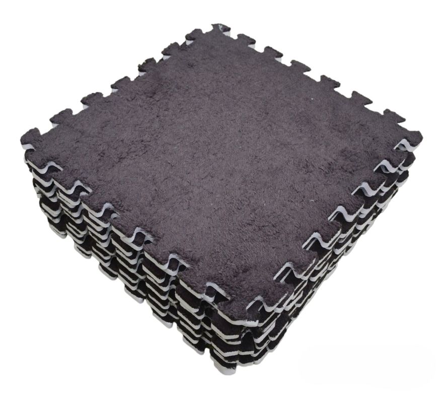 Pack Alfombra con Goma Eva Rompecabezas Didactica - Negro-1