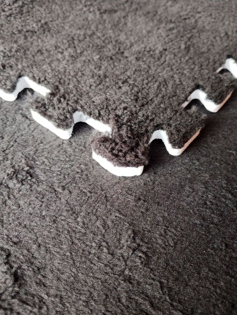 Pack Alfombra con Goma Eva Rompecabezas Didactica - Negro-2
