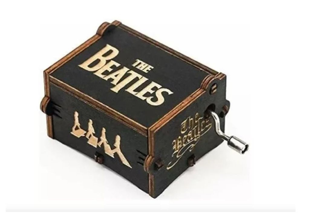 CAJA MUSICAL  THE BEATLES LET IT BE NEGRA-0