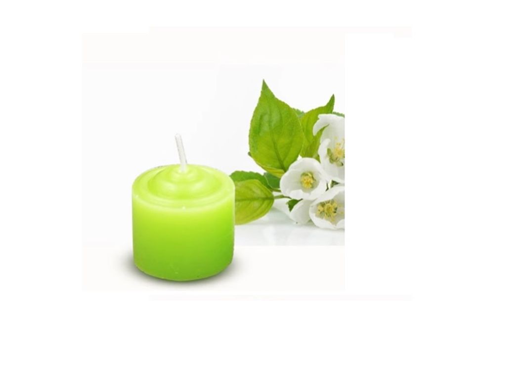 PACK 12 MINI VELAS ROMANTICAS VERDES 3.5 CM-1