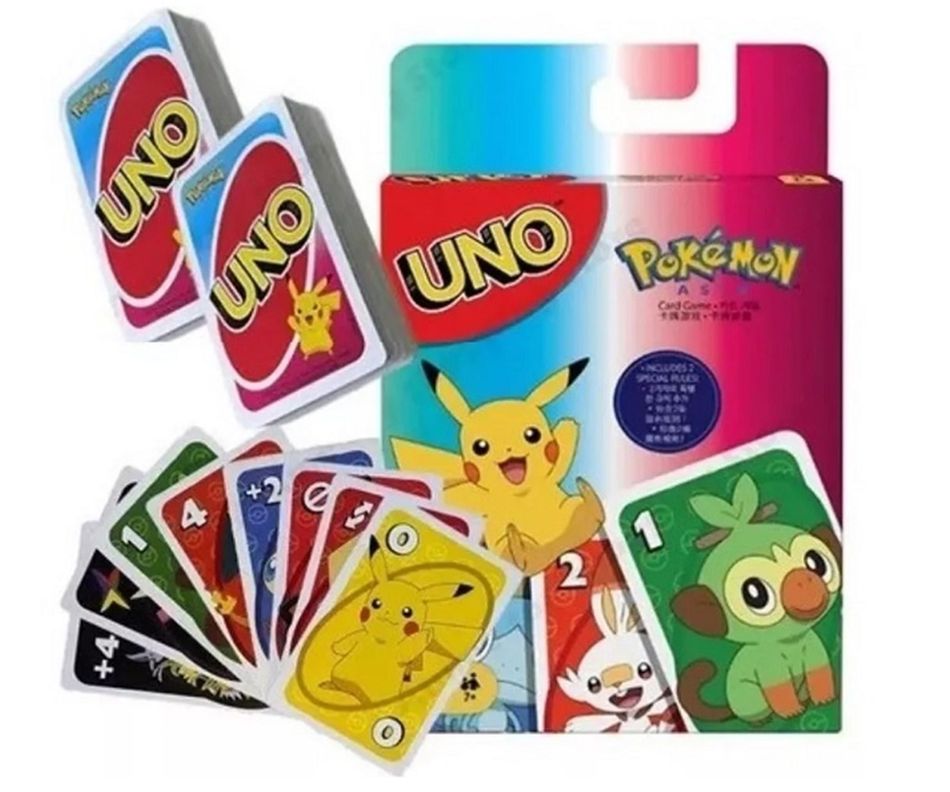JUEGO DE 112 CARTAS UNO POKEMON-0