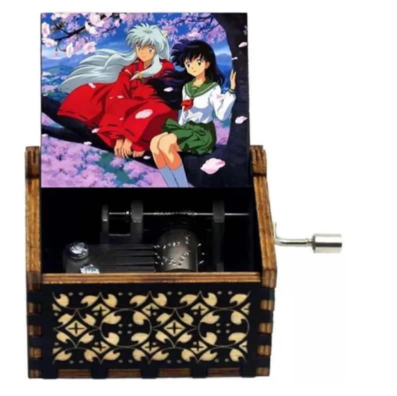 CAJA MUSICAL DE MADERA INUYASHA
