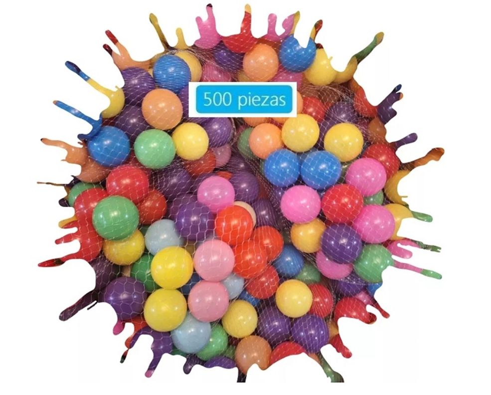 PACK DE 500 PELOTAS PLASTICAS PARA NIÑOS 5.5 CM-0