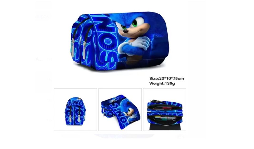 ESTUCHE DE PERSONAJE ANIMADO SONIC-4