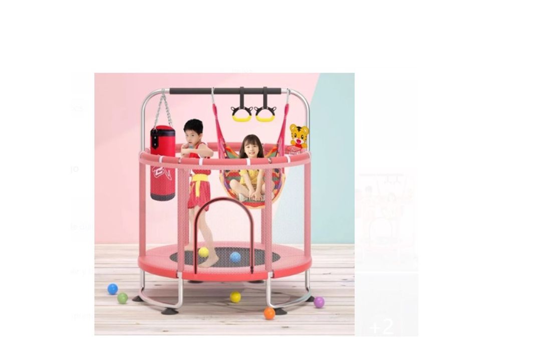 MINI CAMA ELASTICA CON ACCESORIOS ROJA PARA NIÑOS-1