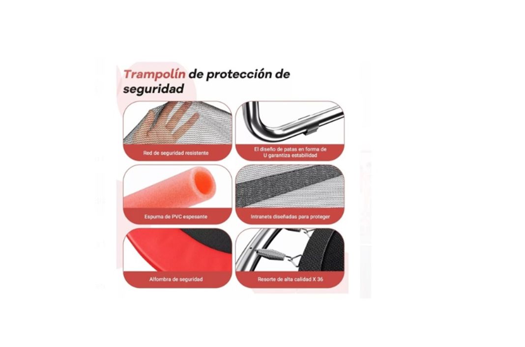 MINI CAMA ELASTICA CON ACCESORIOS ROJA PARA NIÑOS-2