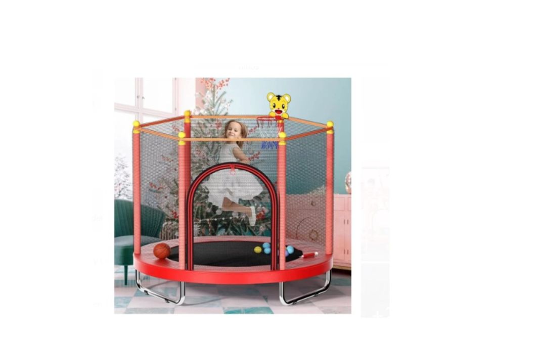 MINI CAMA ELASTICA CON ACCESORIOS ROJA PARA NIÑOS-4