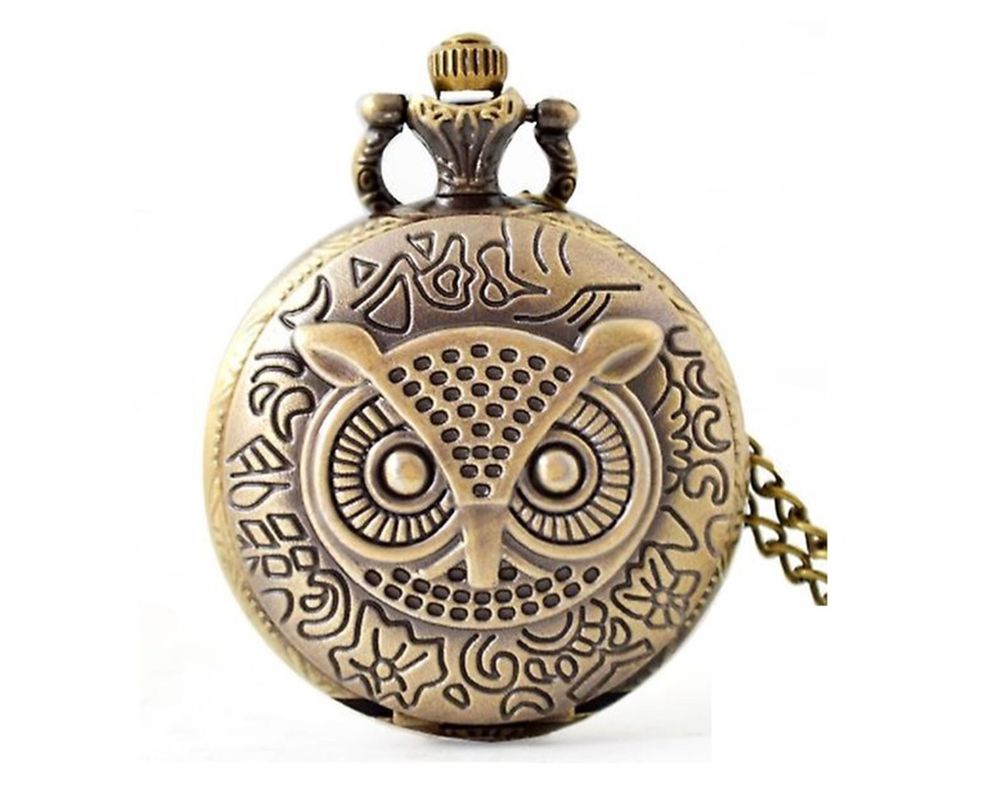 RELOJ DE BOLSILLO BUHO BRONCE-0