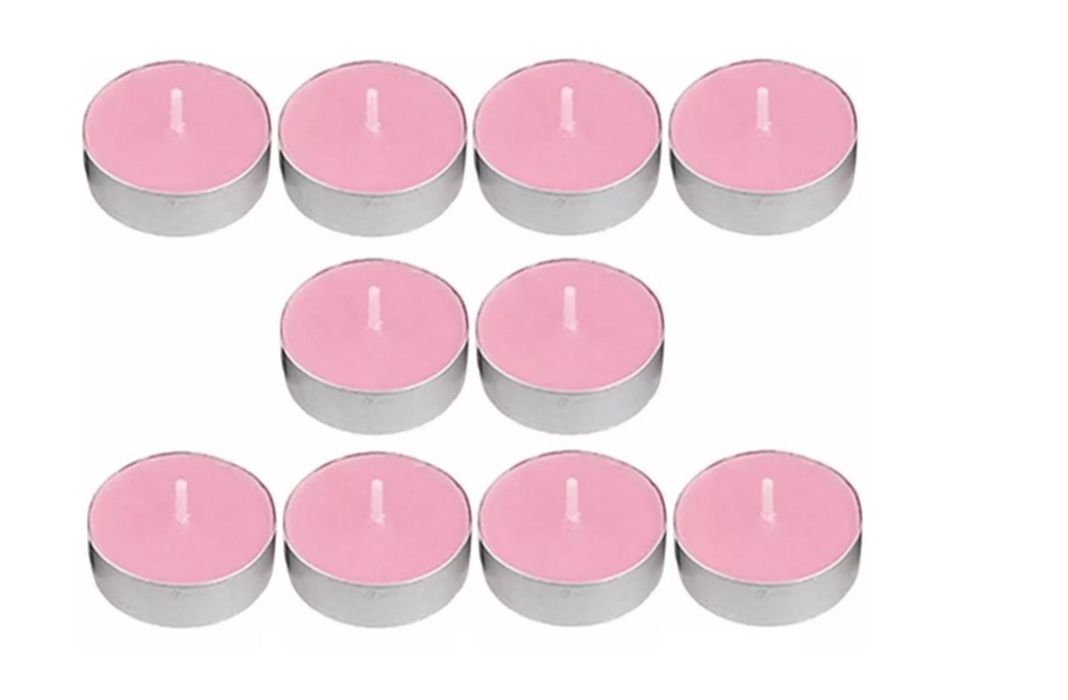 SET DE 50 VELAS TEA LIGHT 0.9 X 3.5 CM ROSADA-1