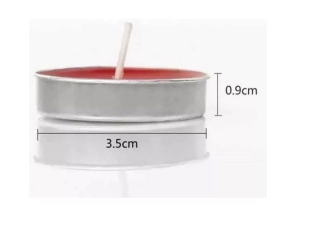 SET DE 50 VELAS TEA LIGHT 0.9 X 3.5 CM ROSADA-2