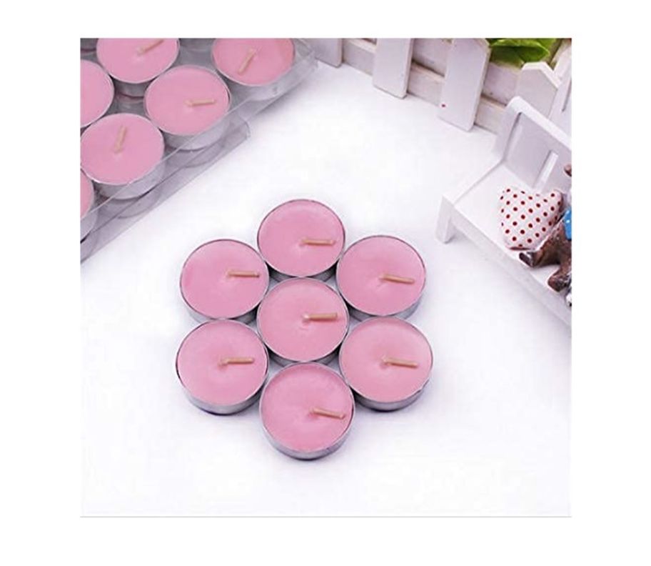 SET DE 50 VELAS TEA LIGHT 0.9 X 3.5 CM ROSADA-3