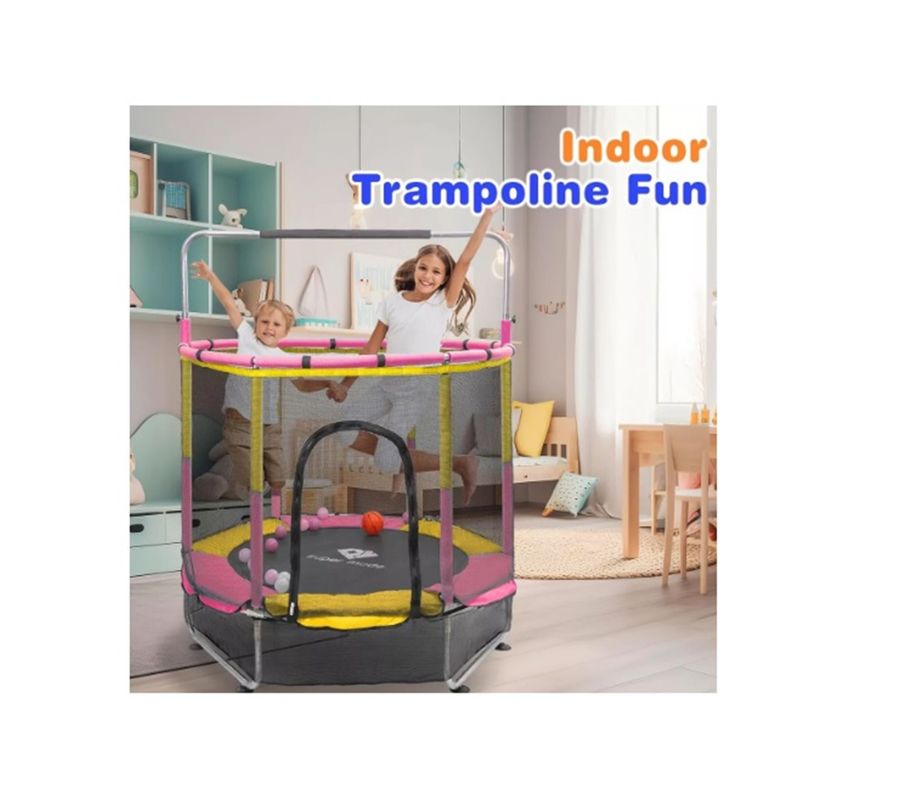 MINI CAMA ELASTICA CON ACCESORIOS AMARILLA PARA NIÑOS-1