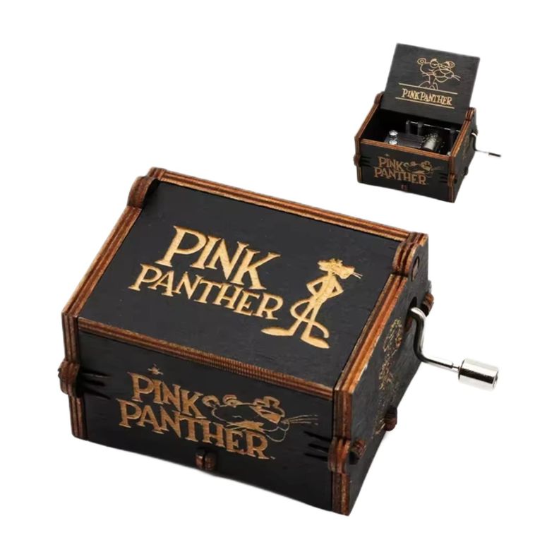 PINK PANTER CAJA MUSICAL DE MANIVELA