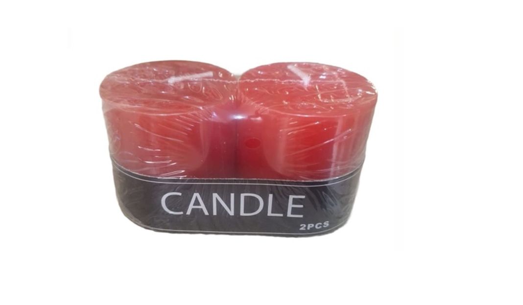PACK DE 2 VELAS CIRIOS ROJOS  DE 5 X 5-0