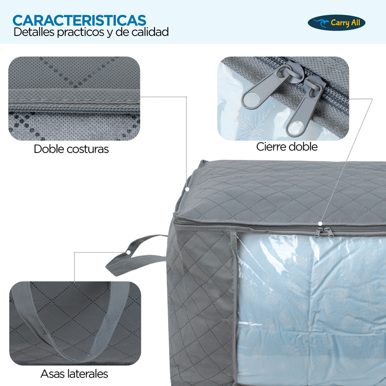 Pack 3 Bolsas Organizadoras Almacenaje Jumbo 90 Litros-4