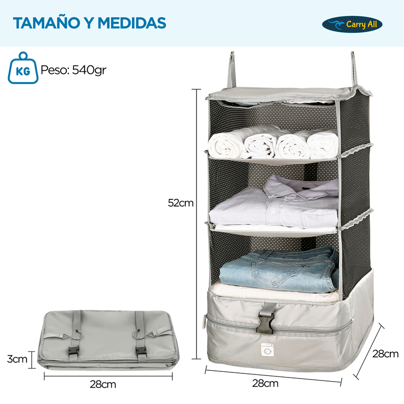 Organizador De Maleta Viaje Carry All Travel Closet S -1