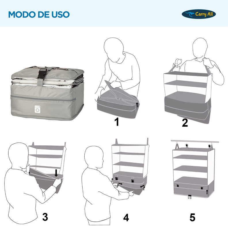 Organizador De Maleta Viaje Carry All Travel Closet S -5
