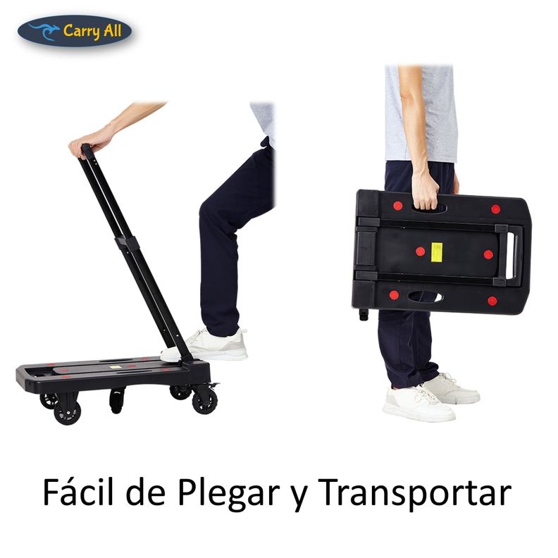 Carro Plegable De Carga Tipo Plataforma 200 Kilos 5 Ruedas Yegua-5